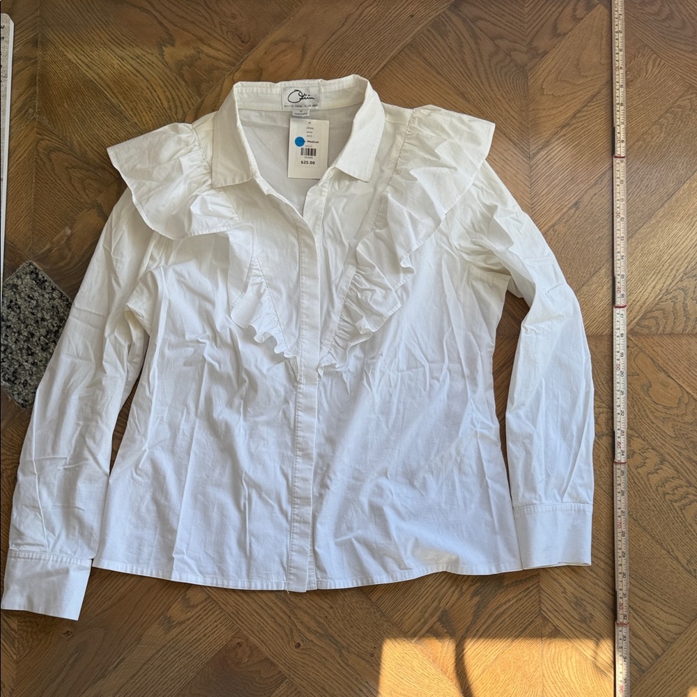 Olivia White Button-Up Shirt